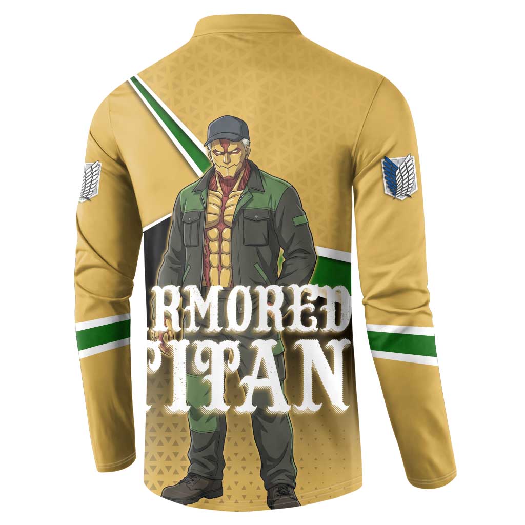 Armored Titan Attack on Titan Button Sweatshirt Anime Urban Warrior Style