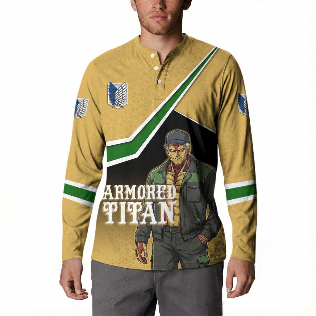 Armored Titan Attack on Titan Button Sweatshirt Anime Urban Warrior Style