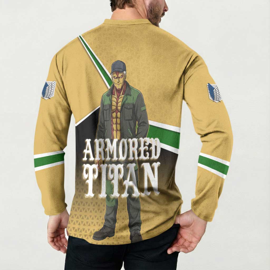 Armored Titan Attack on Titan Button Sweatshirt Anime Urban Warrior Style