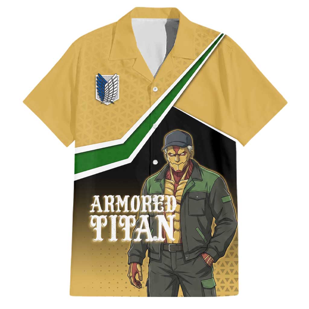 Armored Titan Attack on Titan Family Matching Off The Shoulder Long Sleeve Dress and Hawaiian Shirt Anime Urban Warrior Style