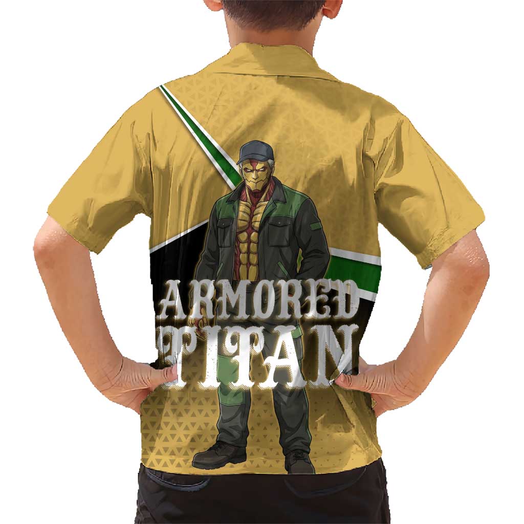 Armored Titan Attack on Titan Family Matching Off Shoulder Maxi Dress and Hawaiian Shirt Anime Urban Warrior Style