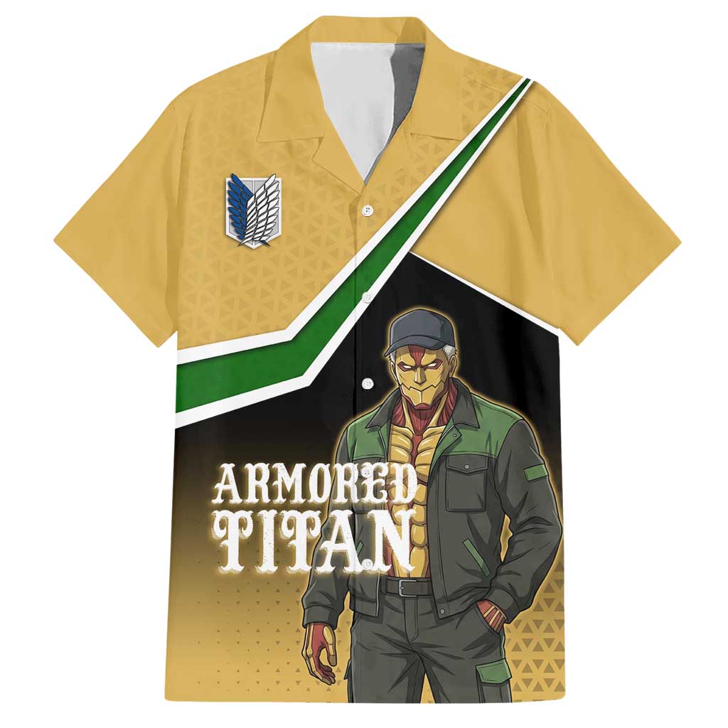 Armored Titan Attack on Titan Hawaiian Shirt Anime Urban Warrior Style