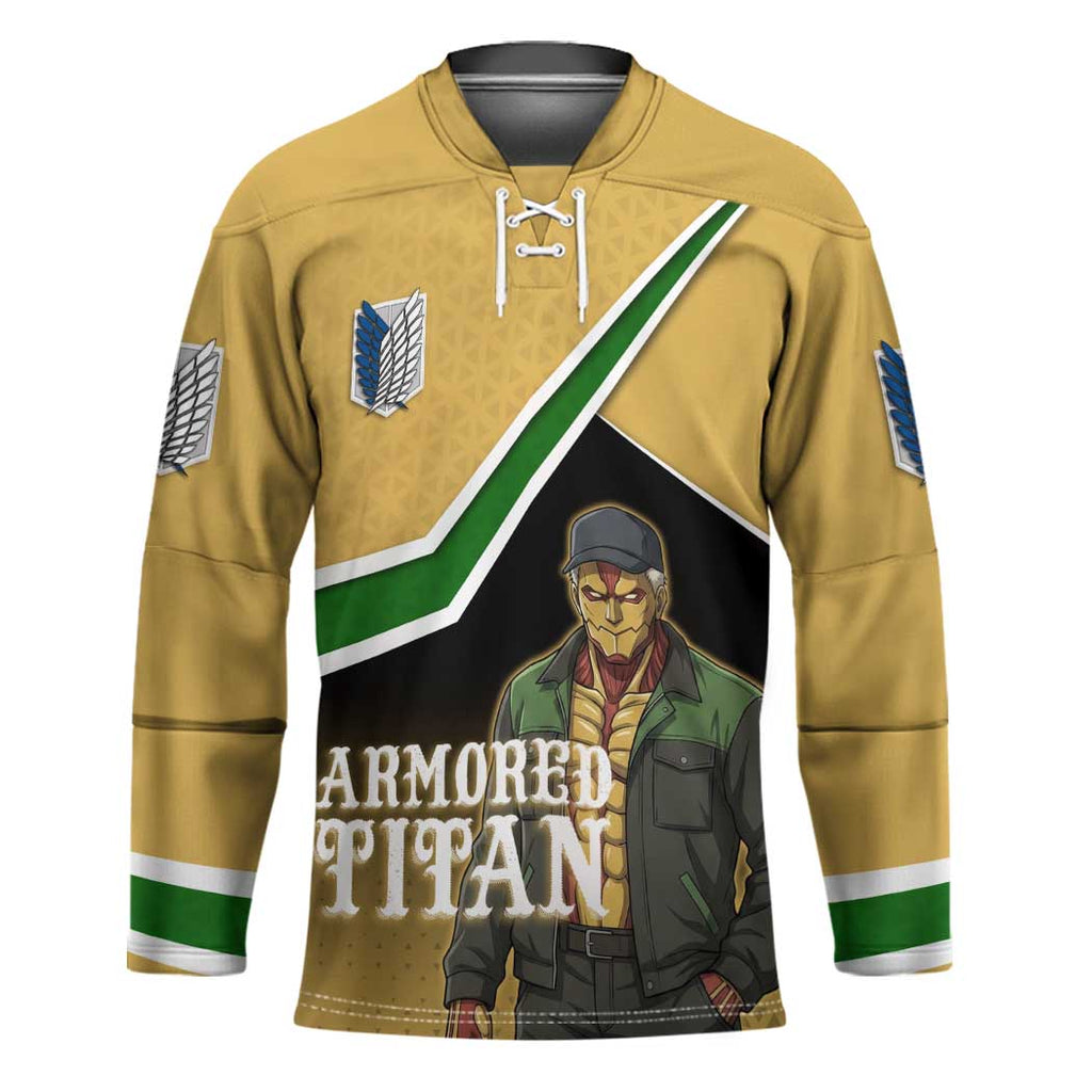 Armored Titan Attack on Titan Hockey Jersey Anime Urban Warrior Style