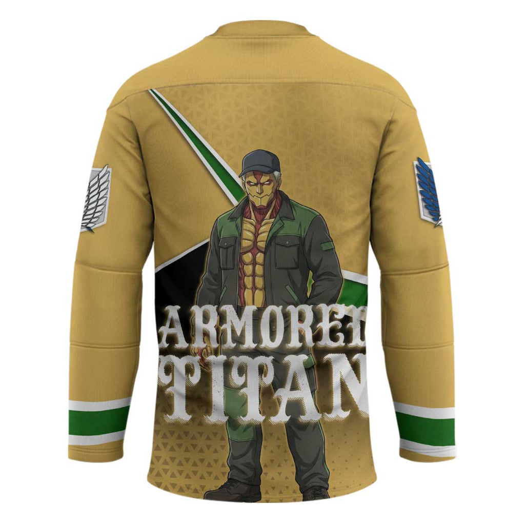Armored Titan Attack on Titan Hockey Jersey Anime Urban Warrior Style