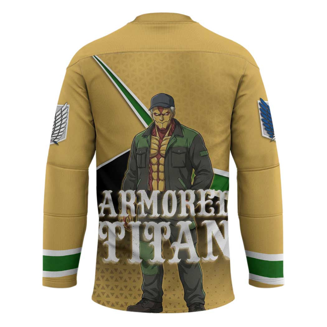 Armored Titan Attack on Titan Hockey Jersey Anime Urban Warrior Style