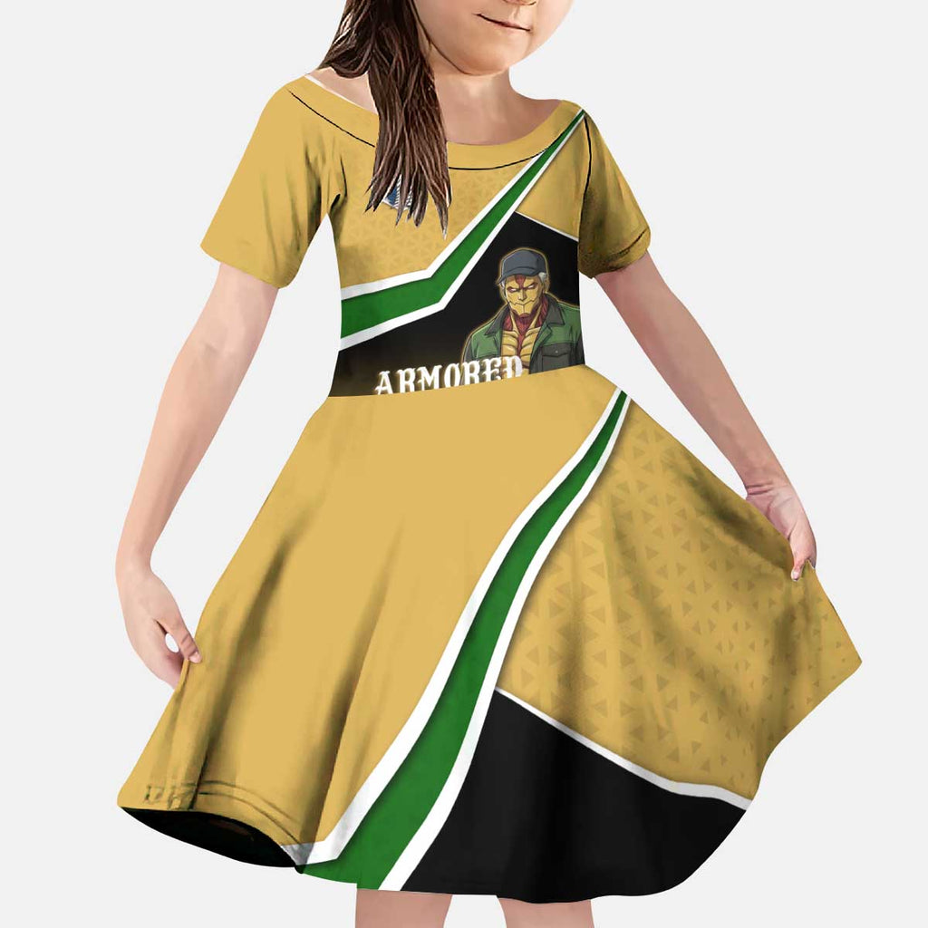 Armored Titan Attack on Titan Kid Short Sleeve Dress Anime Urban Warrior Style