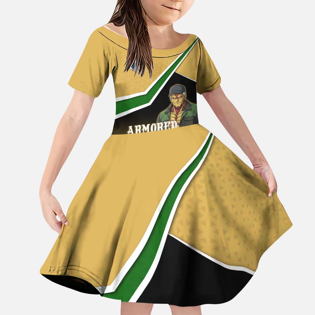 Armored Titan Attack on Titan Kid Short Sleeve Dress Anime Urban Warrior Style