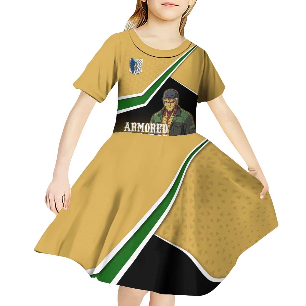 Armored Titan Attack on Titan Kid Short Sleeve Dress Anime Urban Warrior Style