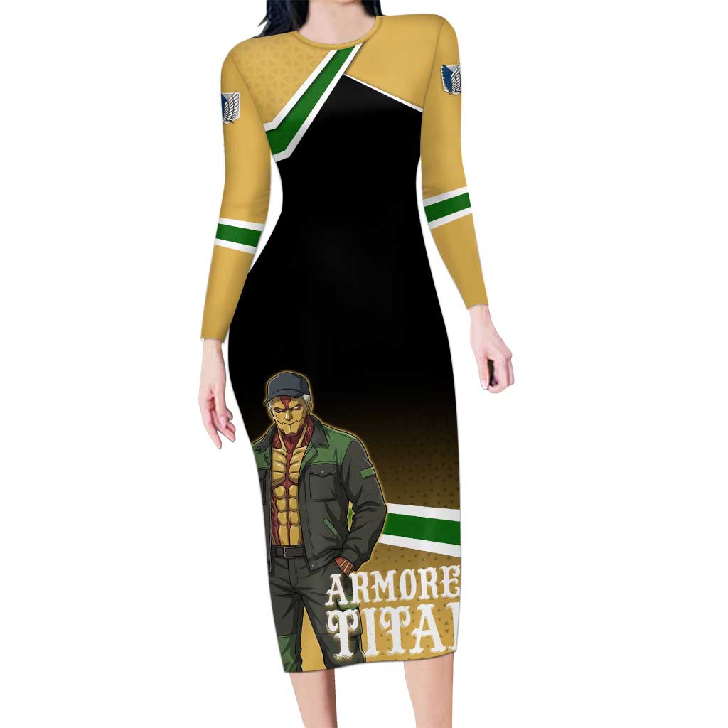 Armored Titan Attack on Titan Long Sleeve Bodycon Dress Anime Urban Warrior Style