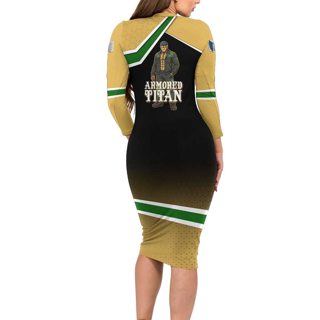 Armored Titan Attack on Titan Long Sleeve Bodycon Dress Anime Urban Warrior Style