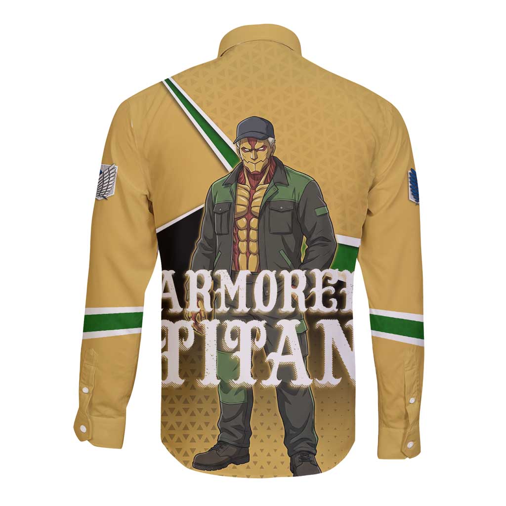 Armored Titan Attack on Titan Long Sleeve Button Shirt Anime Urban Warrior Style