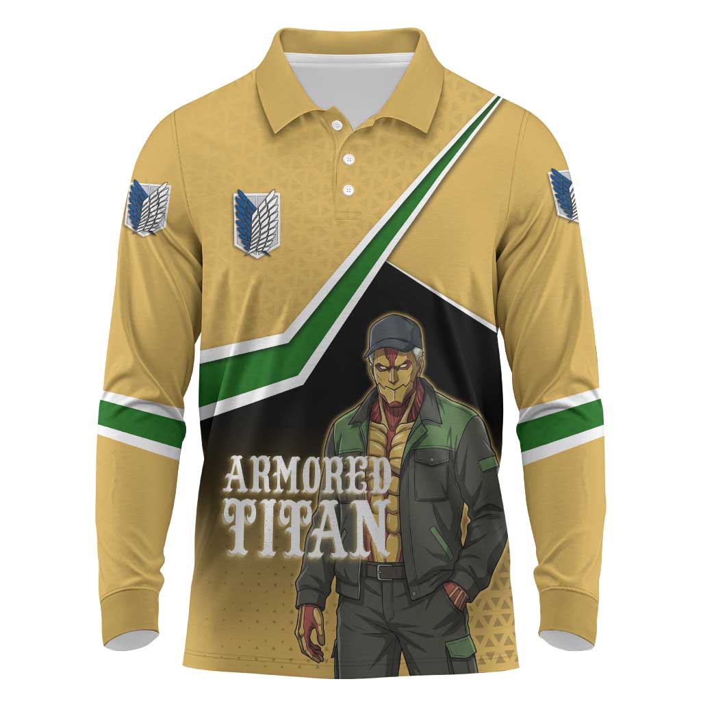 Armored Titan Attack on Titan Long Sleeve Polo Shirt Anime Urban Warrior Style