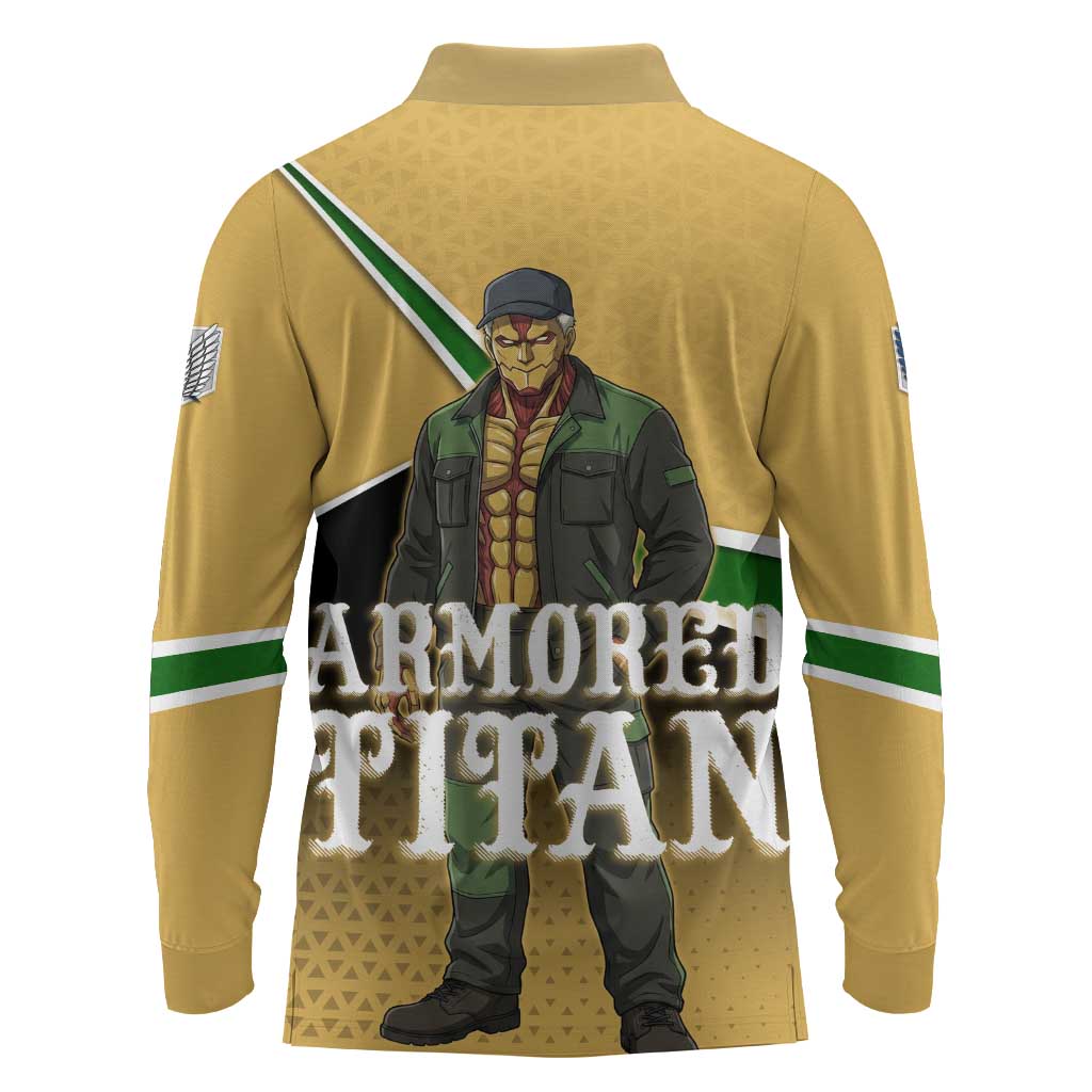 Armored Titan Attack on Titan Long Sleeve Polo Shirt Anime Urban Warrior Style