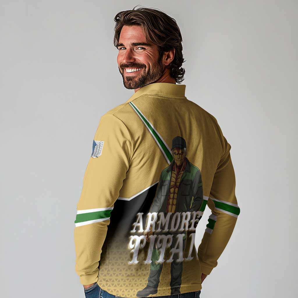 Armored Titan Attack on Titan Long Sleeve Polo Shirt Anime Urban Warrior Style