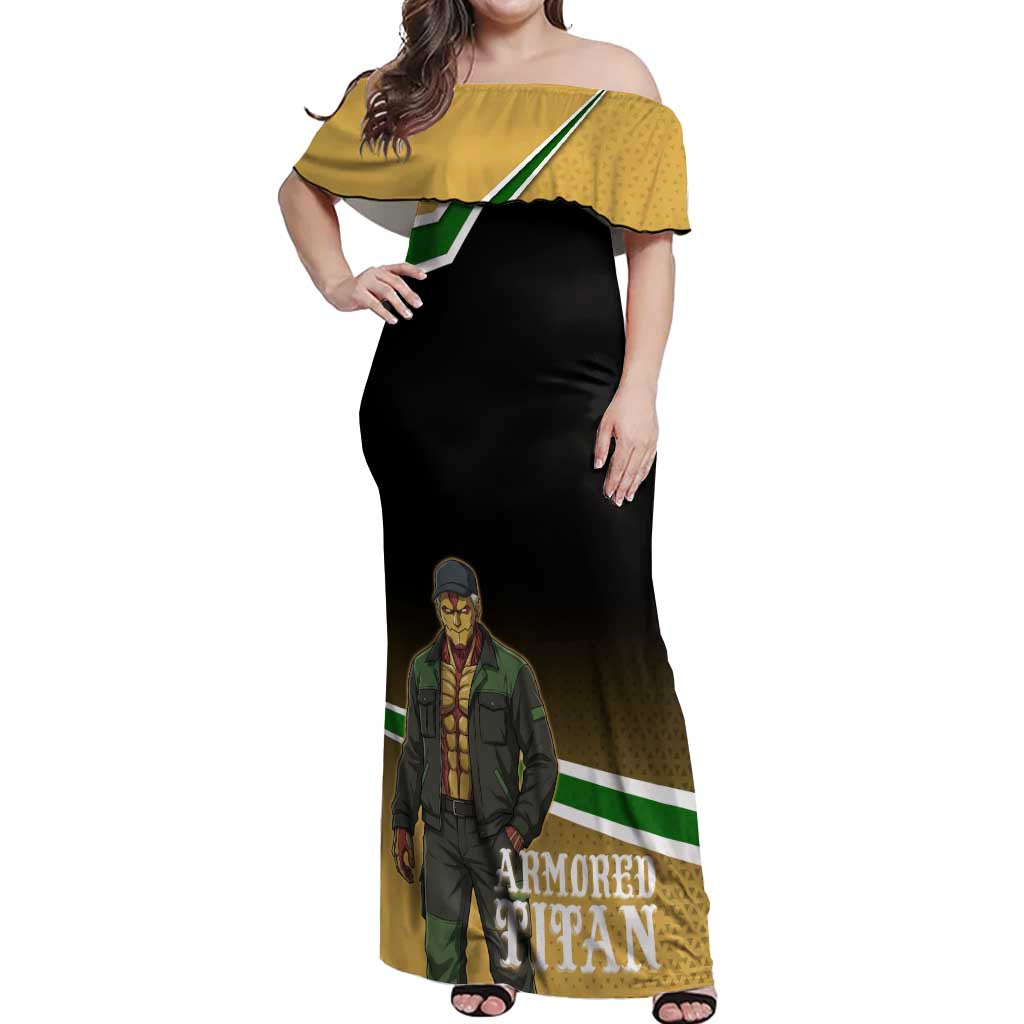 Armored Titan Attack on Titan Off Shoulder Maxi Dress Anime Urban Warrior Style