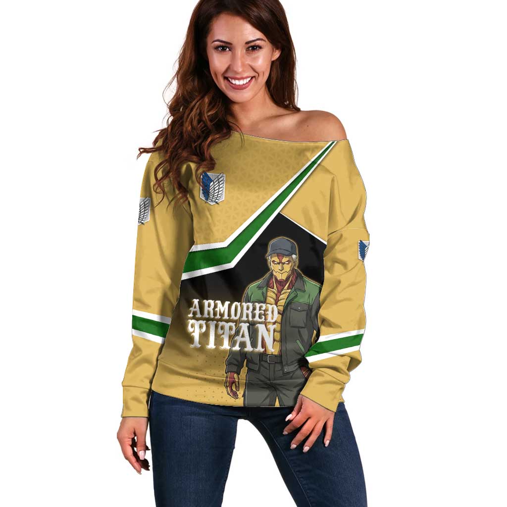 Armored Titan Attack on Titan Off Shoulder Sweater Anime Urban Warrior Style