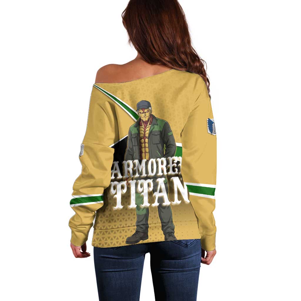 Armored Titan Attack on Titan Off Shoulder Sweater Anime Urban Warrior Style