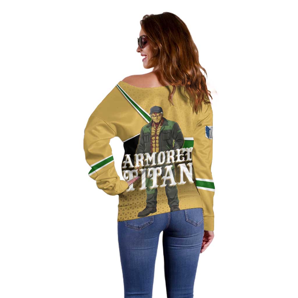 Armored Titan Attack on Titan Off Shoulder Sweater Anime Urban Warrior Style