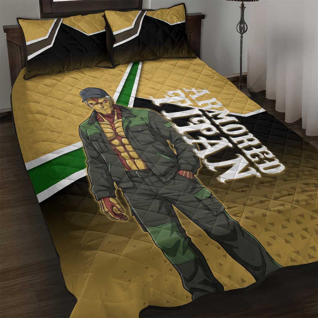 Armored Titan Attack on Titan Quilt Bed Set Anime Urban Warrior Style