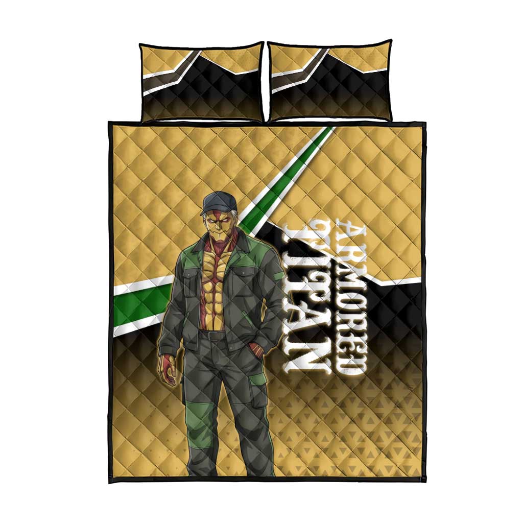 Armored Titan Attack on Titan Quilt Bed Set Anime Urban Warrior Style