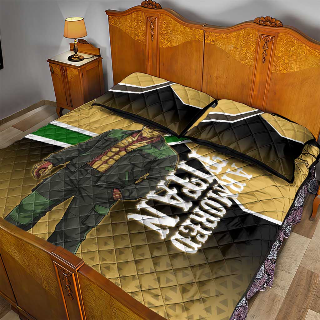 Armored Titan Attack on Titan Quilt Bed Set Anime Urban Warrior Style