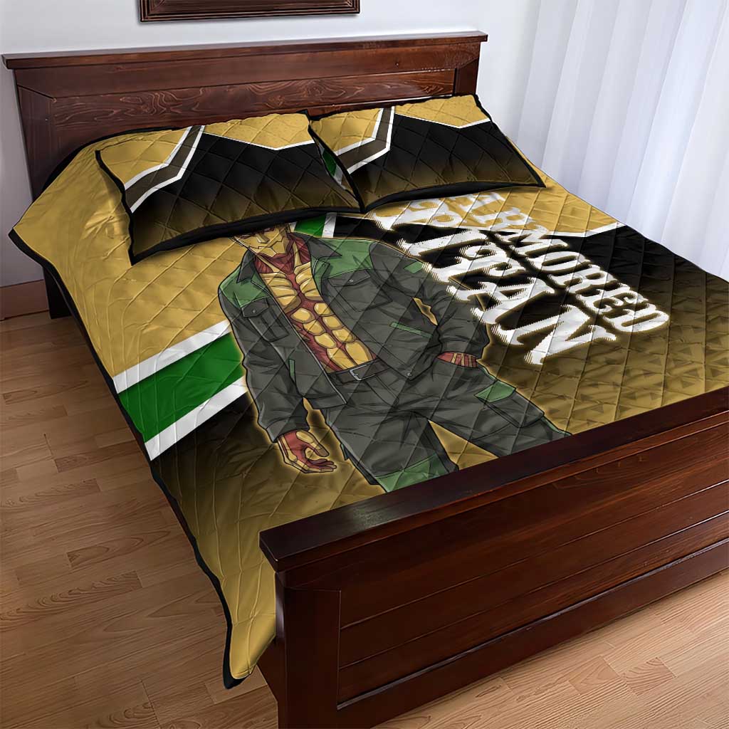 Armored Titan Attack on Titan Quilt Bed Set Anime Urban Warrior Style