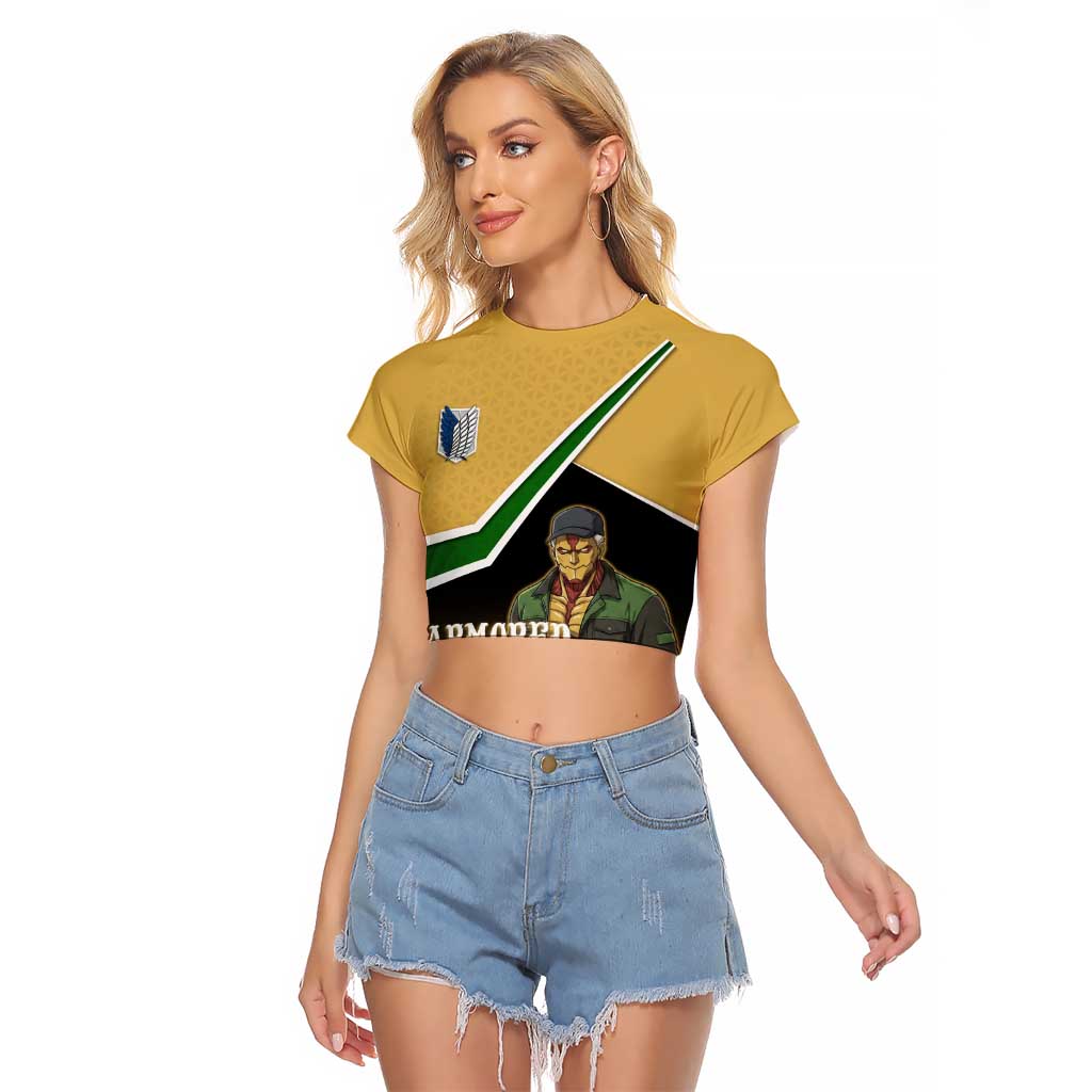 Armored Titan Attack on Titan Raglan Cropped T Shirt Anime Urban Warrior Style