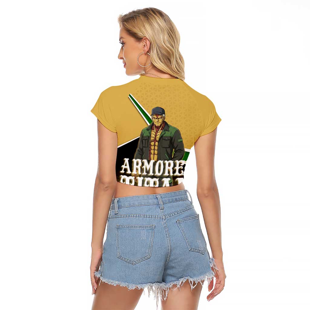 Armored Titan Attack on Titan Raglan Cropped T Shirt Anime Urban Warrior Style