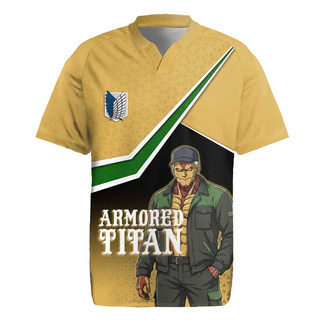 Armored Titan Attack on Titan Rugby Jersey Anime Urban Warrior Style