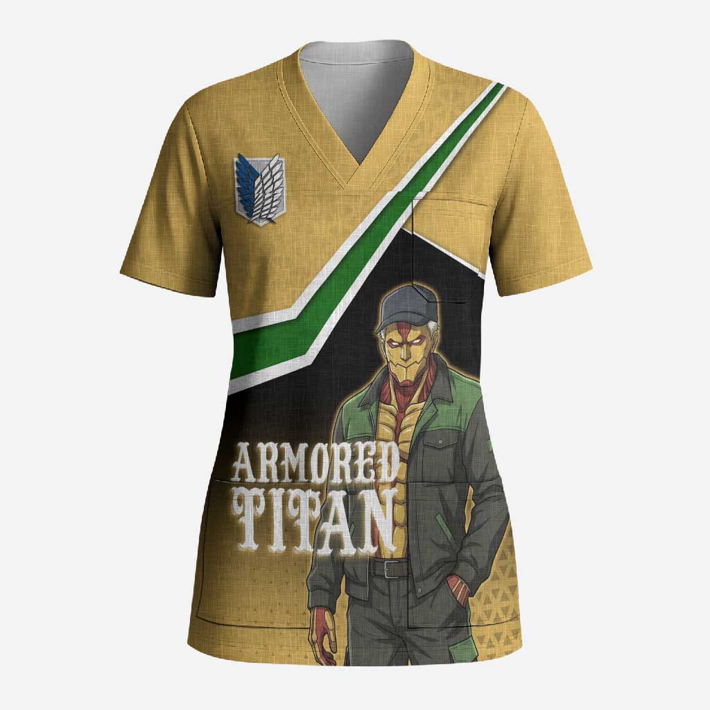 Armored Titan Attack on Titan Scrub Top Anime Urban Warrior Style