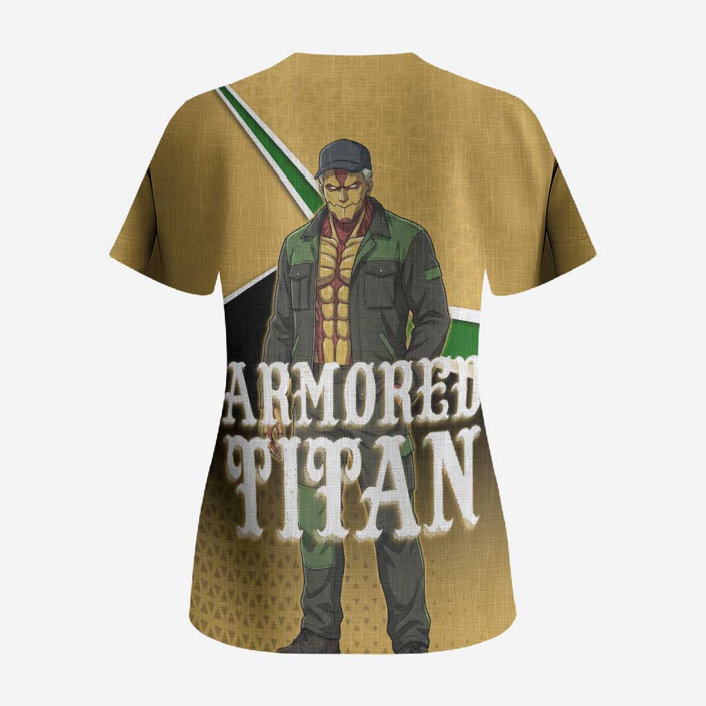 Armored Titan Attack on Titan Scrub Top Anime Urban Warrior Style