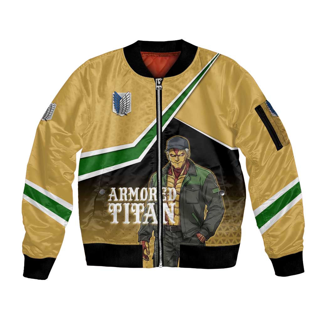 Armored Titan Attack on Titan Sleeve Zip Bomber Jacket Anime Urban Warrior Style