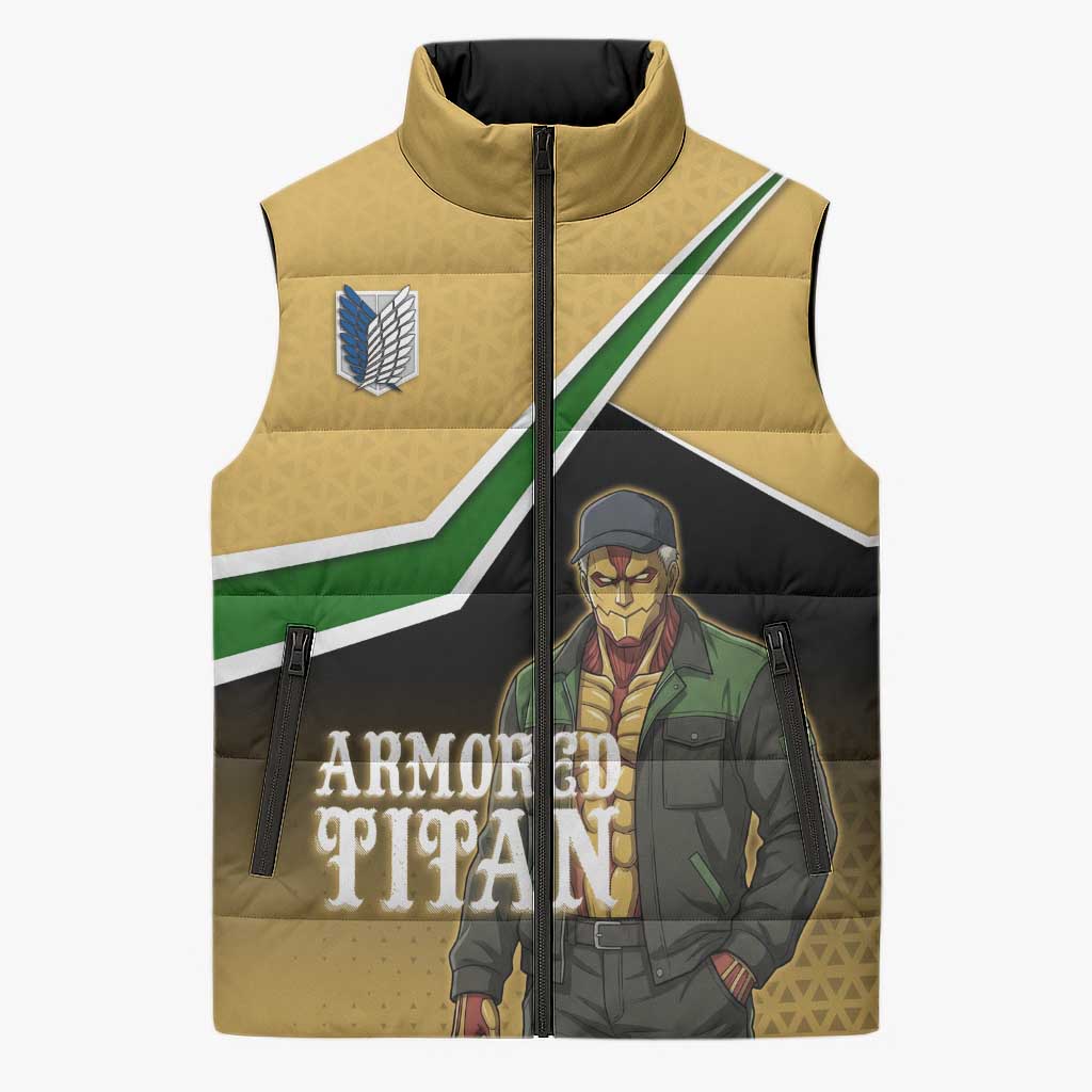 Armored Titan Attack on Titan Sleeveless Puffer Jacket Anime Urban Warrior Style