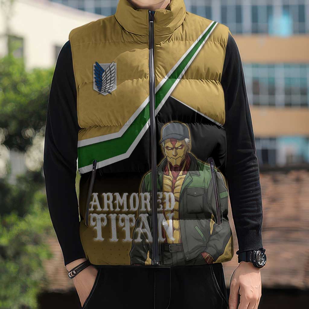 Armored Titan Attack on Titan Sleeveless Puffer Jacket Anime Urban Warrior Style