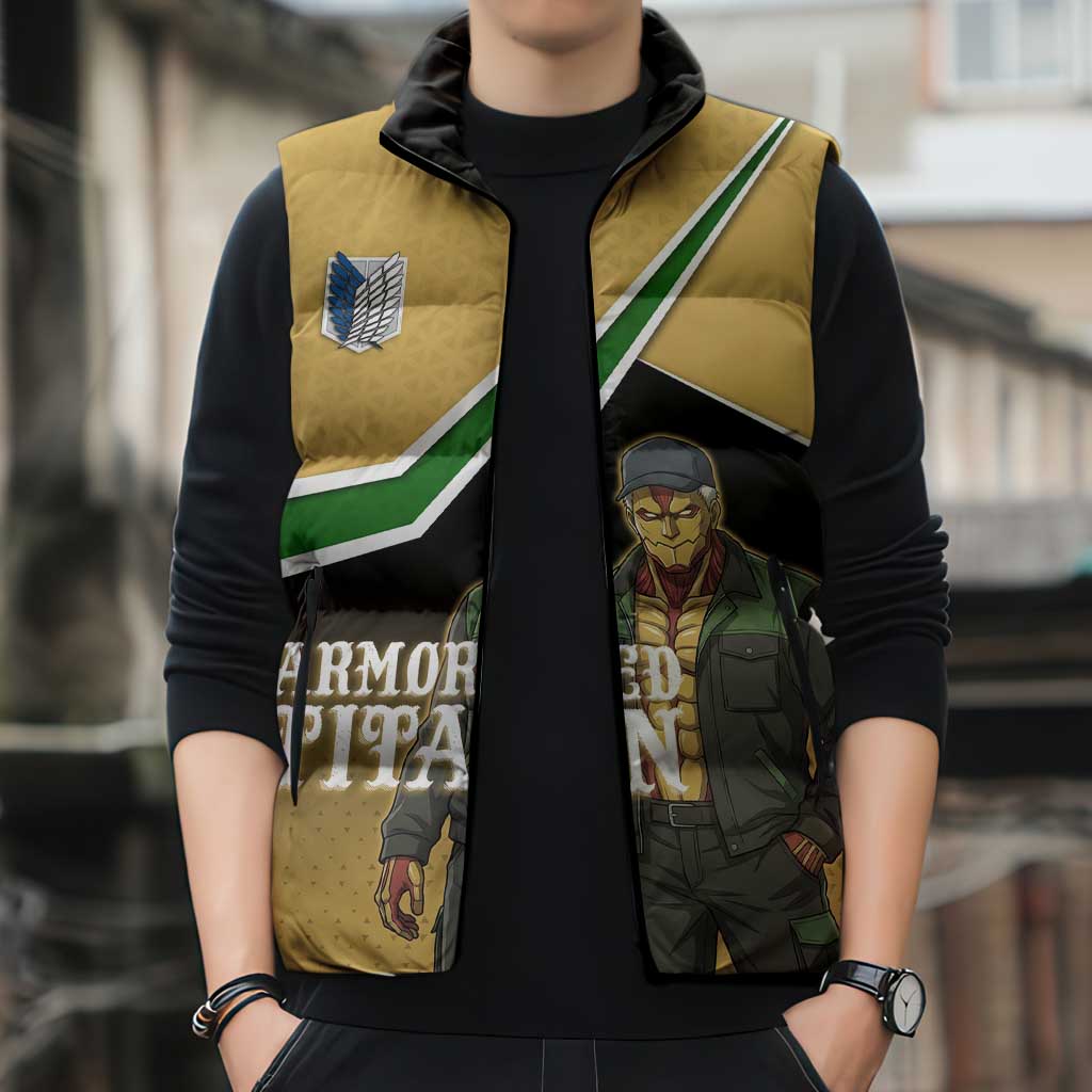 Armored Titan Attack on Titan Sleeveless Puffer Jacket Anime Urban Warrior Style