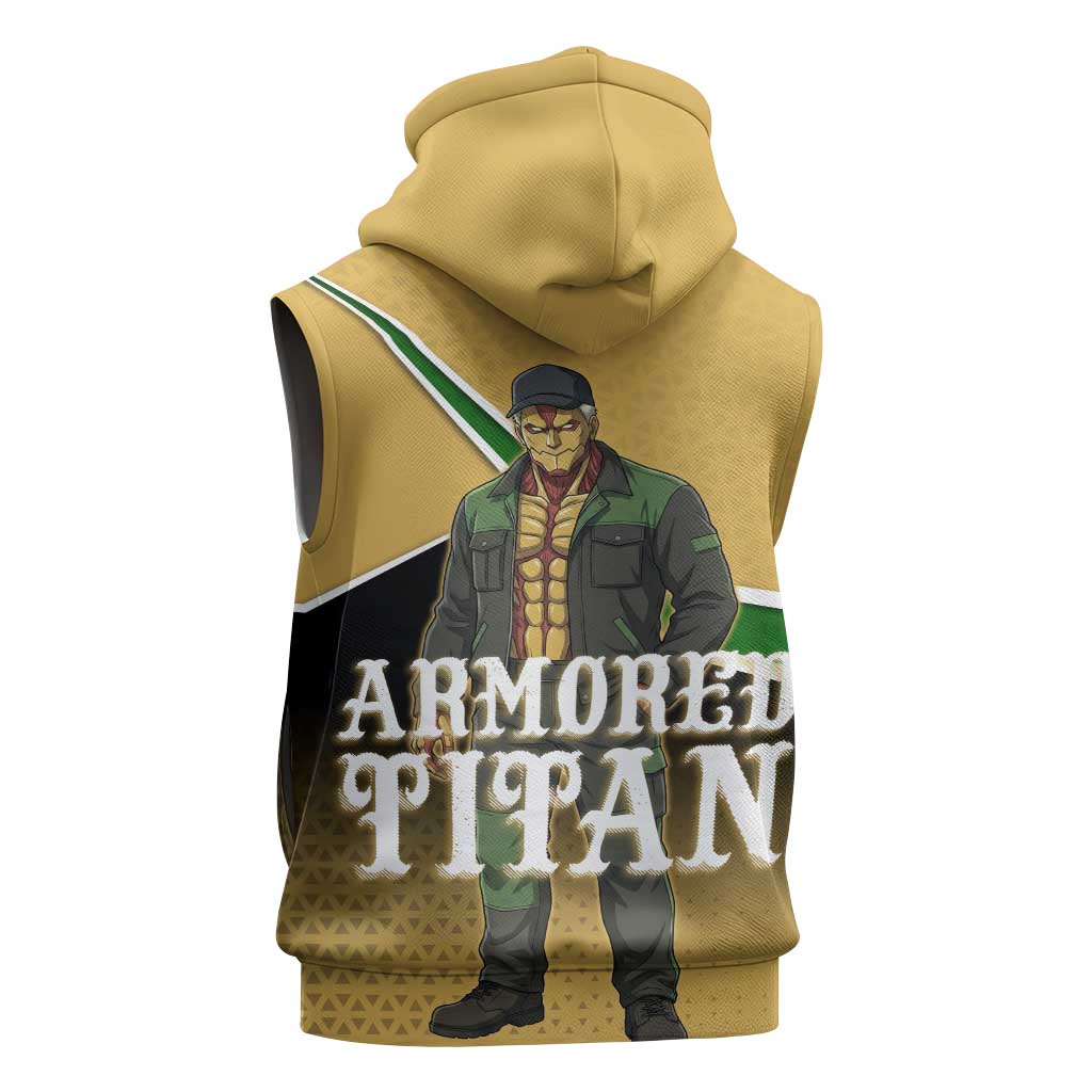 Armored Titan Attack on Titan Sleeveless Zip Hoodie Anime Urban Warrior Style
