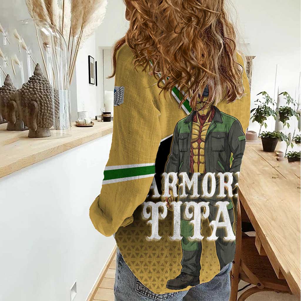 Armored Titan Attack on Titan Women Casual Shirt Anime Urban Warrior Style