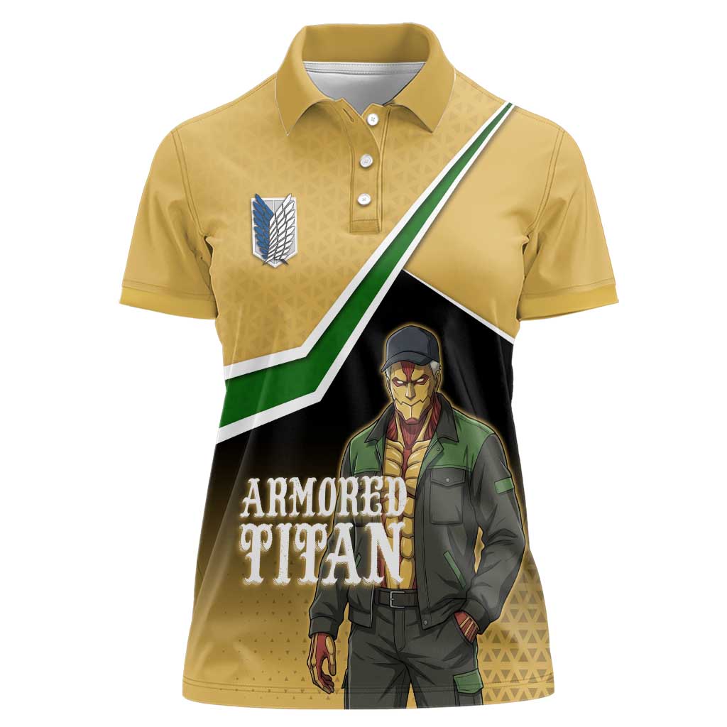 Armored Titan Attack on Titan Women Polo Shirt Anime Urban Warrior Style