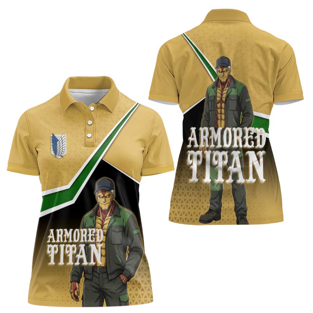 Armored Titan Attack on Titan Women Polo Shirt Anime Urban Warrior Style