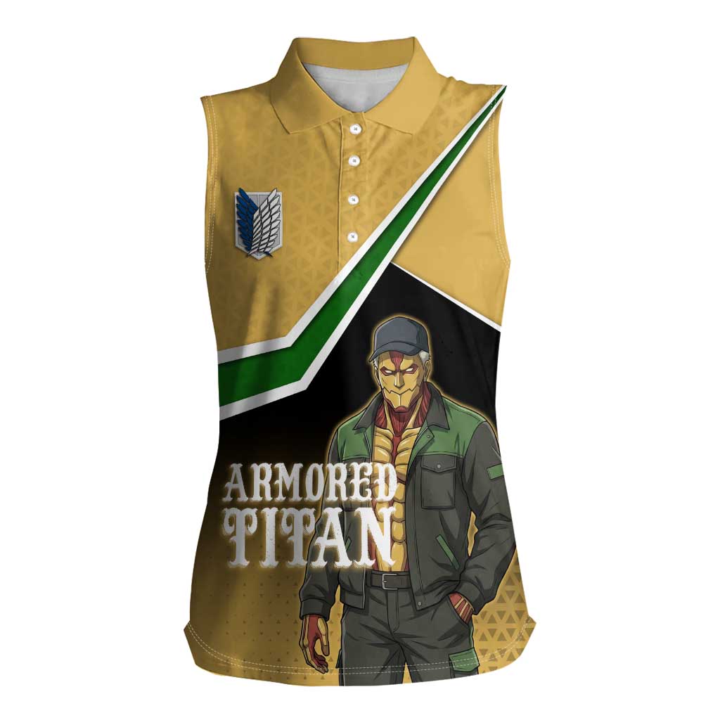 Armored Titan Attack on Titan Women Sleeveless Polo Shirt Anime Urban Warrior Style