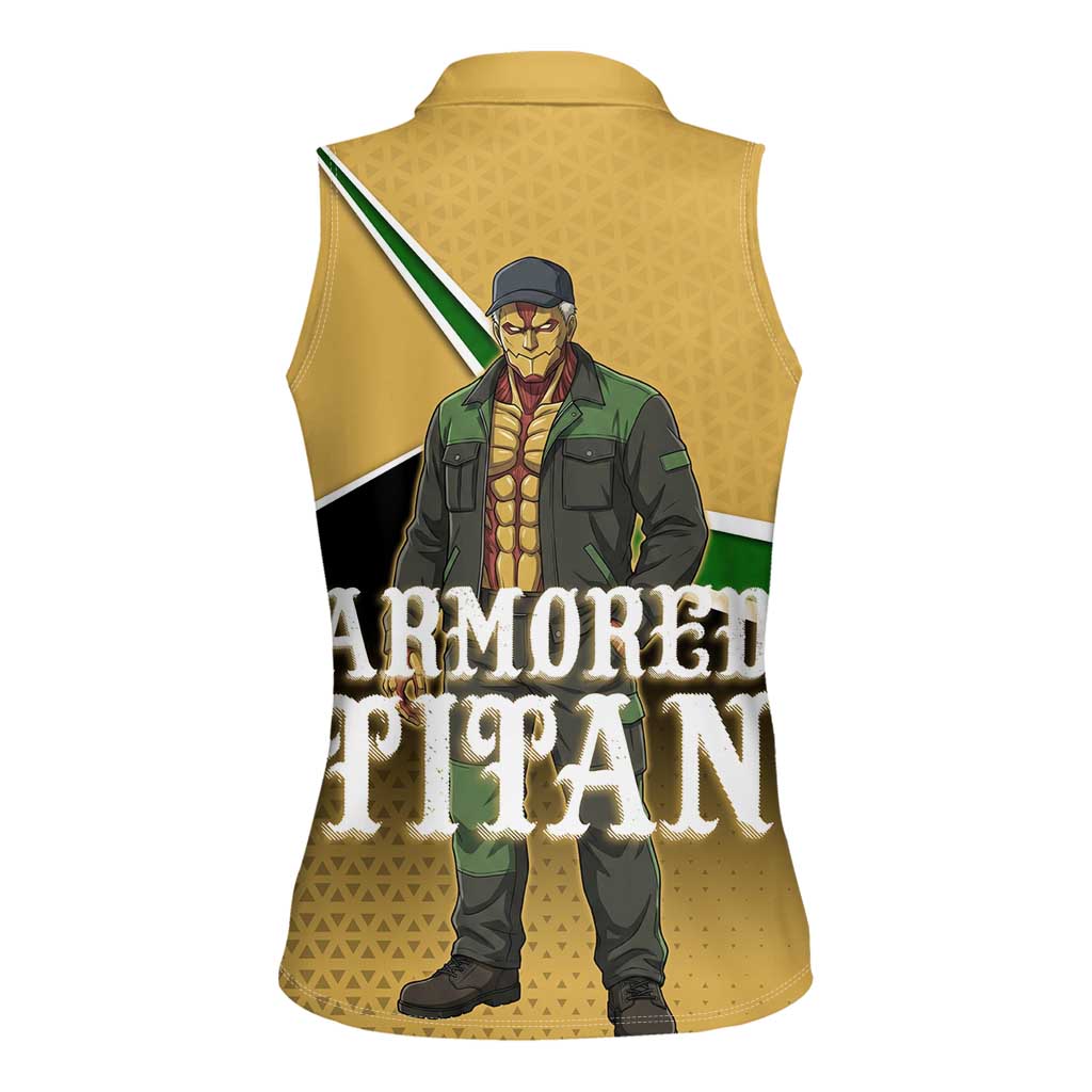 Armored Titan Attack on Titan Women Sleeveless Polo Shirt Anime Urban Warrior Style