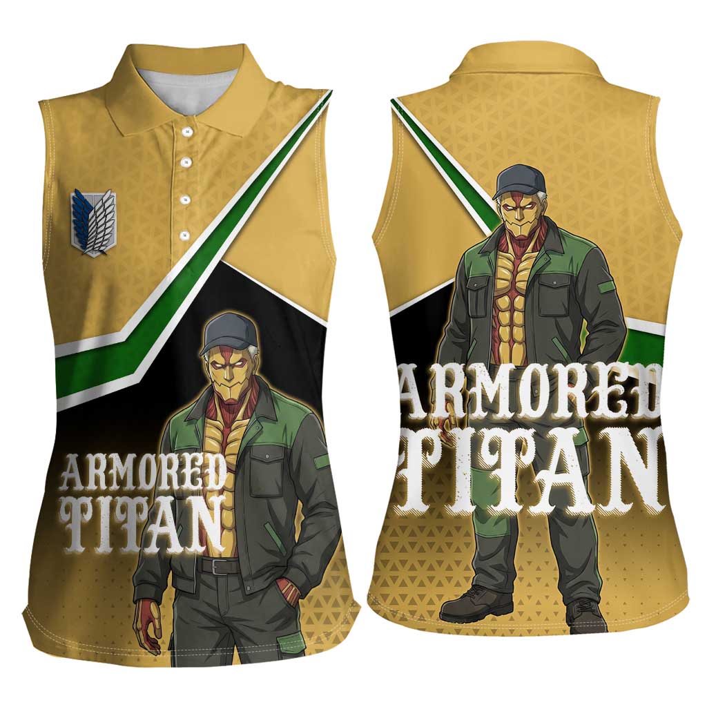 Armored Titan Attack on Titan Women Sleeveless Polo Shirt Anime Urban Warrior Style