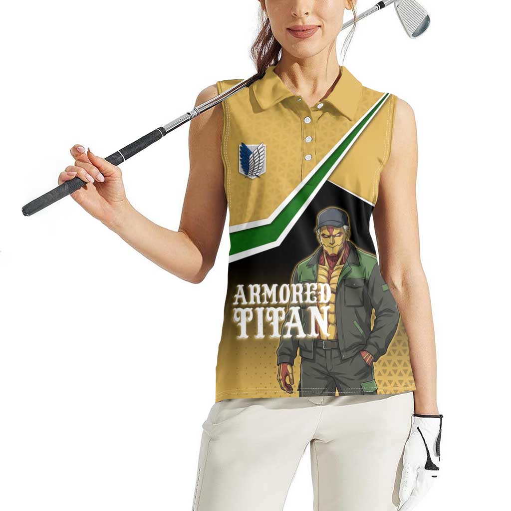 Armored Titan Attack on Titan Women Sleeveless Polo Shirt Anime Urban Warrior Style