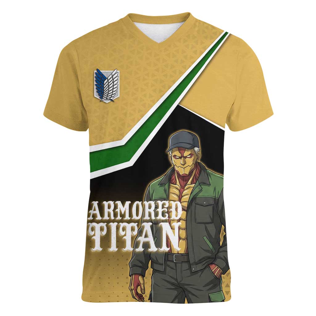 Armored Titan Attack on Titan Women V-Neck T-Shirt Anime Urban Warrior Style