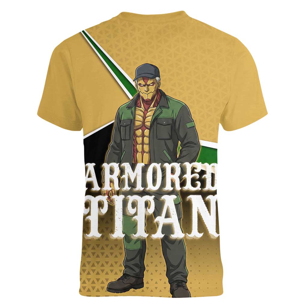 Armored Titan Attack on Titan Women V-Neck T-Shirt Anime Urban Warrior Style