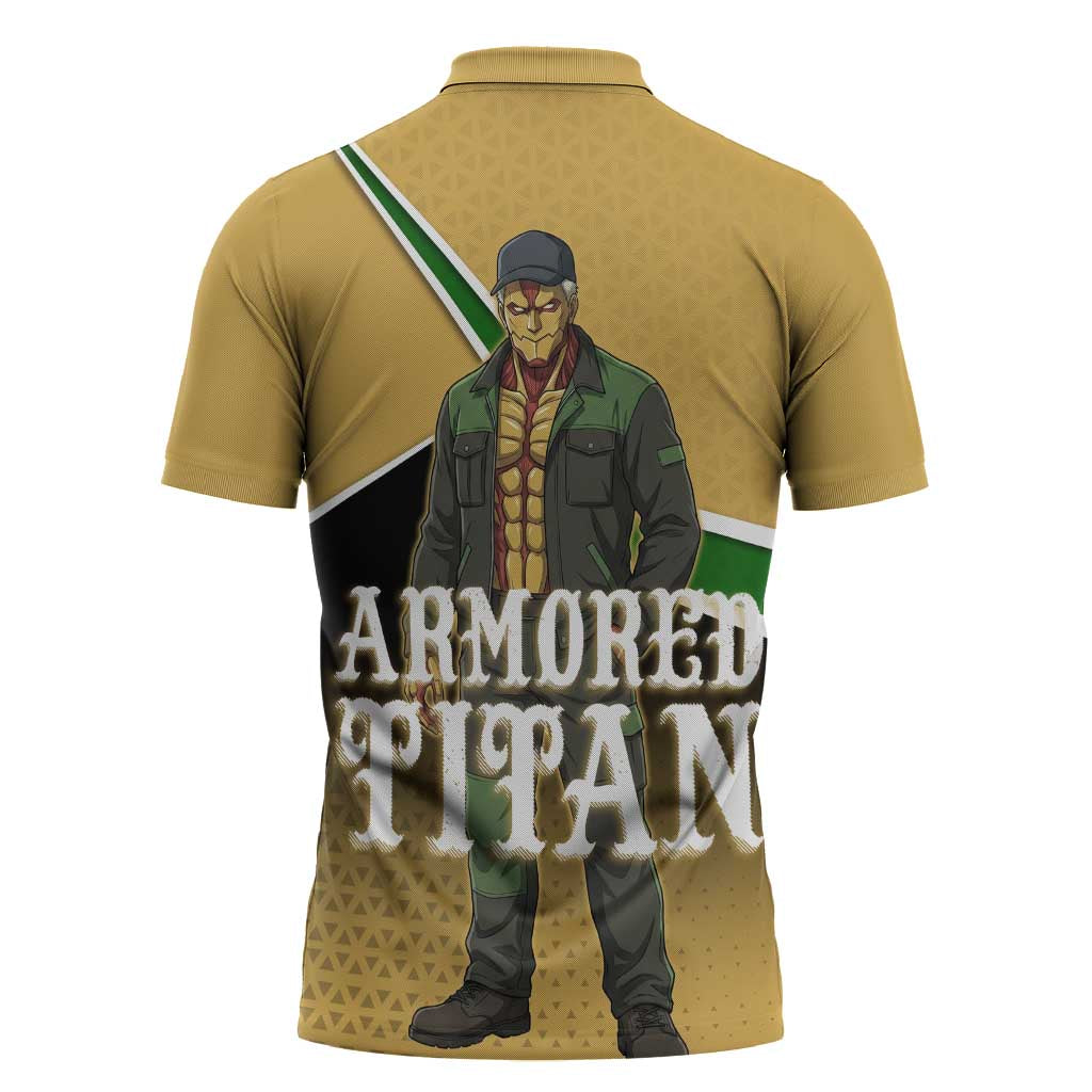 Armored Titan Attack on Titan Zipper Polo Shirt Anime Urban Warrior Style