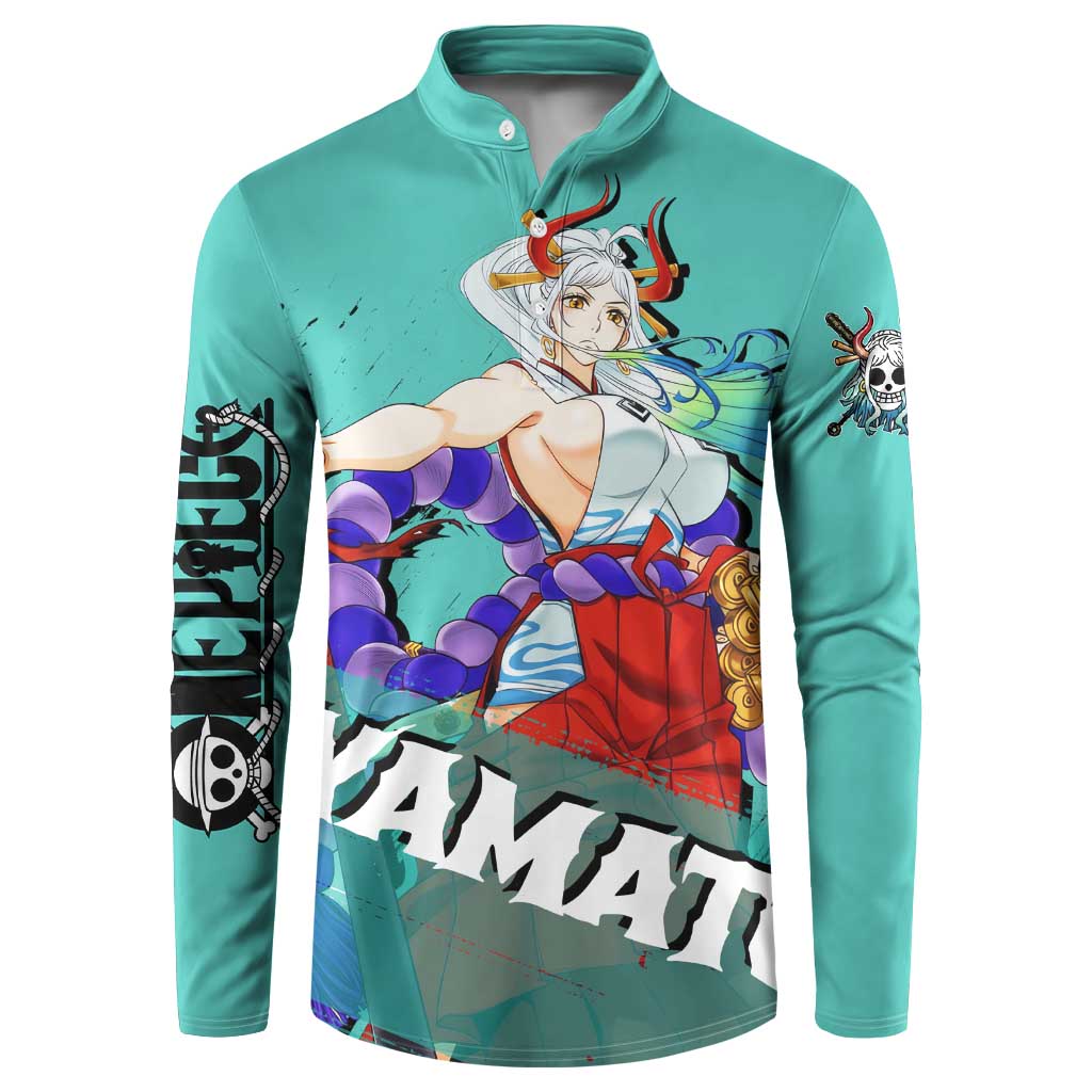 Yamato - One Piece Button Sweatshirt Anime Style