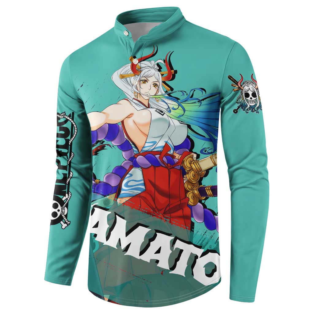 Yamato - One Piece Button Sweatshirt Anime Style