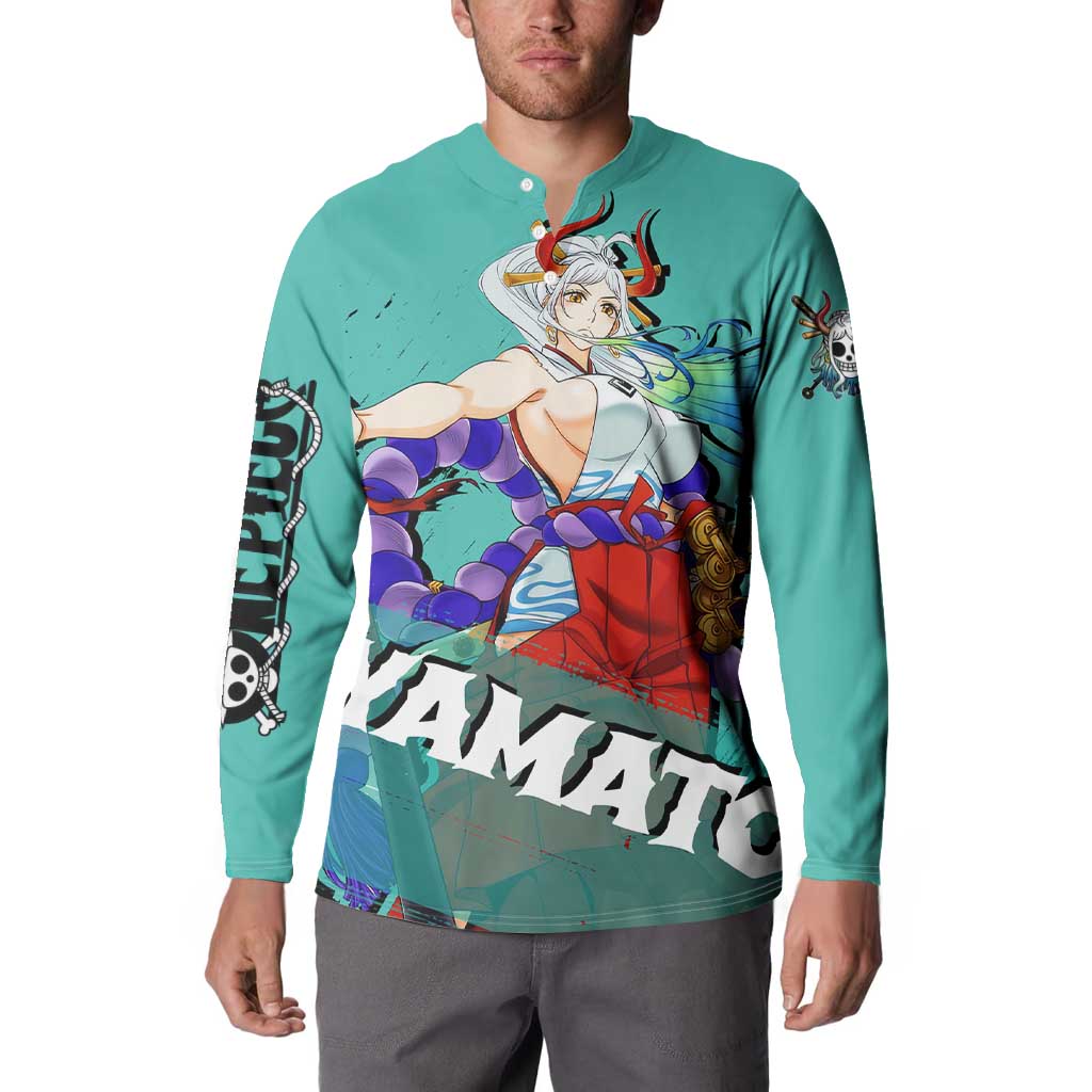 Yamato - One Piece Button Sweatshirt Anime Style