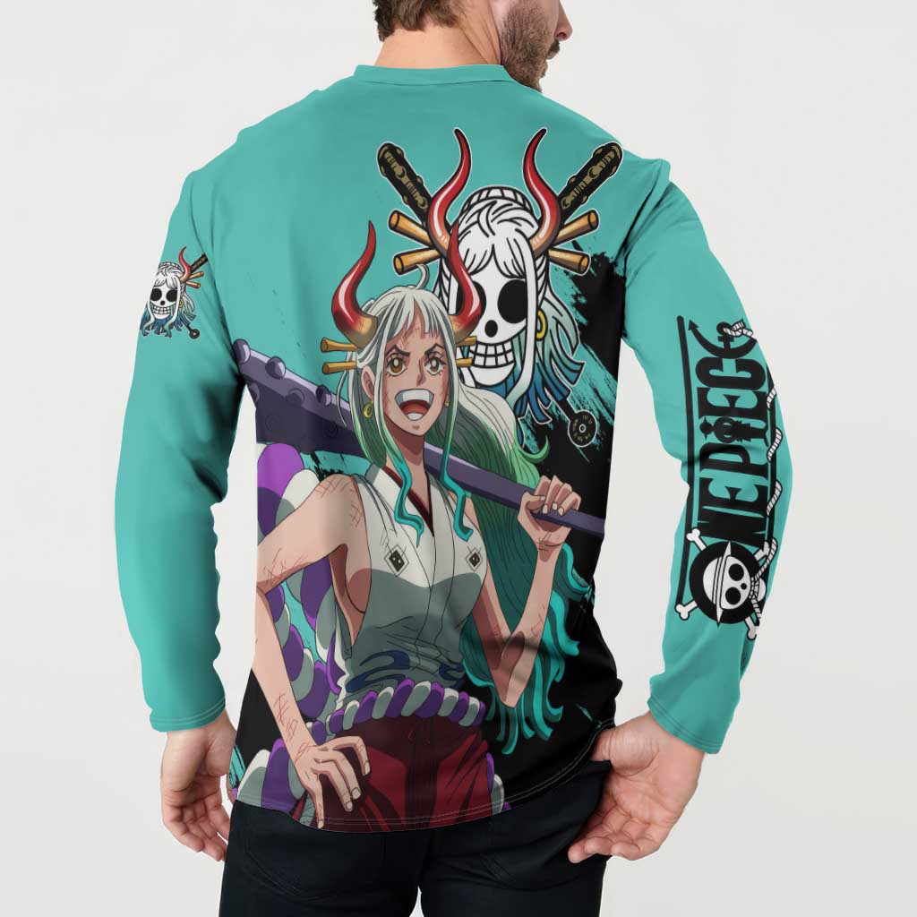 Yamato - One Piece Button Sweatshirt Anime Style